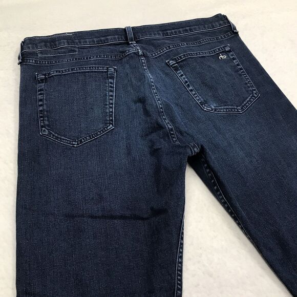 rag & bone Men's Slim Jeans - Dark Blue - Picture 9 of 16